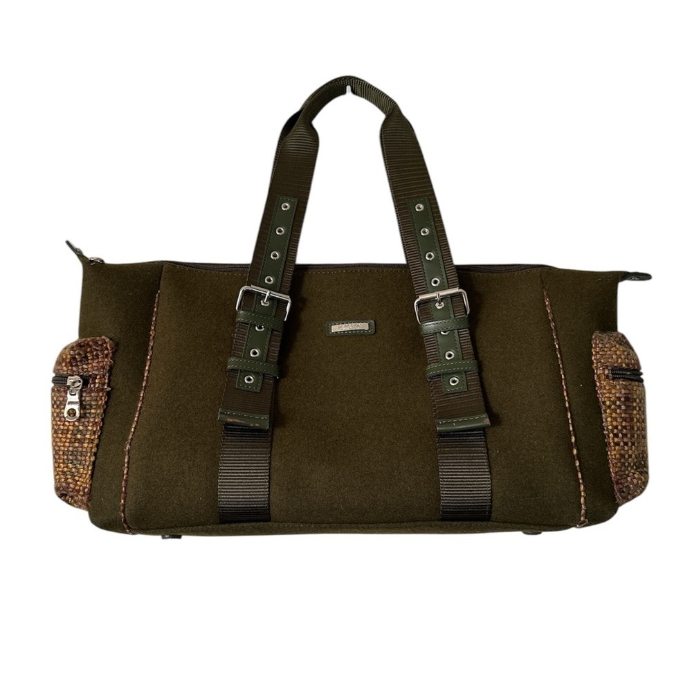 KENNETH COLE Large Moss Green Adjustable Handbag
